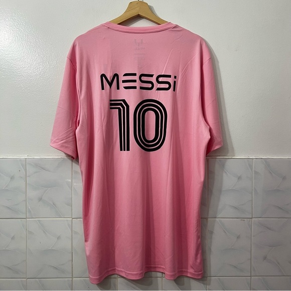 Messi 2XL Candy Pink V Neck Shirt Jersey Futbol Soccer Fandom - Picture 4 of 10
